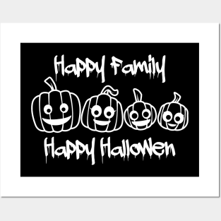 happy family happy halloween Posters and Art